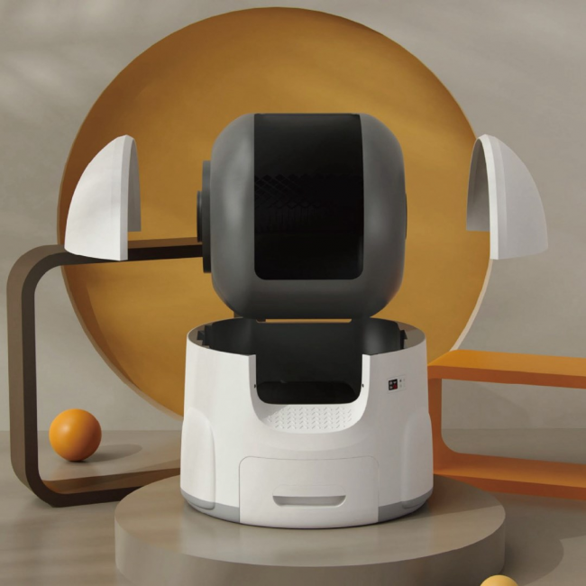 SPONGE Pet Litter Box - self-cleaning litter box