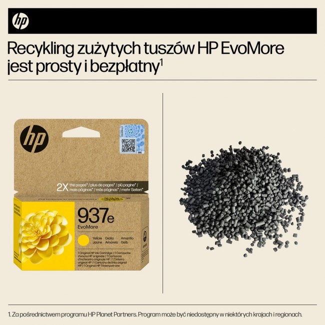 HP 937e EvoMore Yellow Original Ink Cartridge