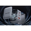 Vention 70W GaN PD Charger 1x USB-A 2x USB-C BK