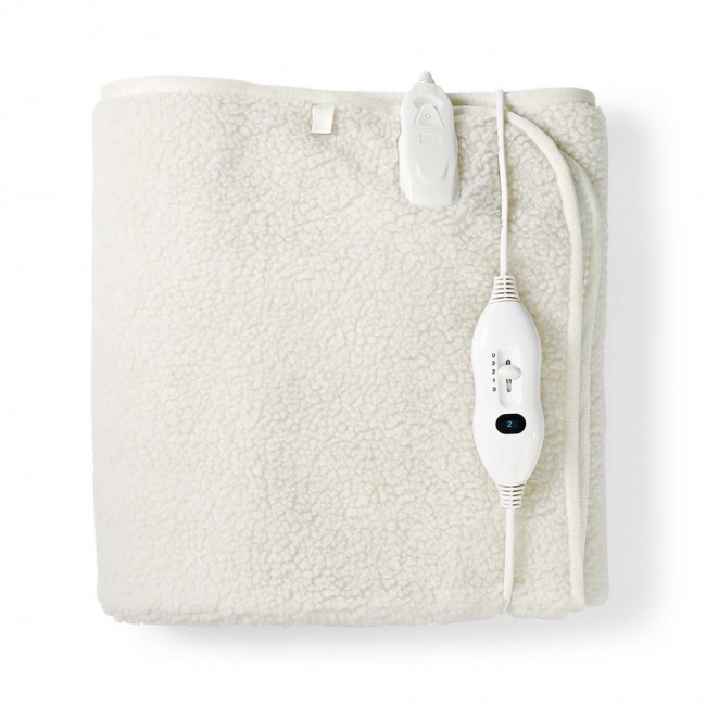 Nedis 1 Person, 150 x 80 cm, 3 Heat Settings, Washable, Overheating protection, Polyester / Synthetic, White