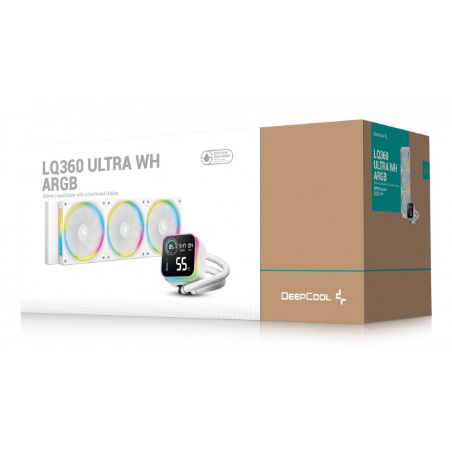 DeepCool LQ360 ULTRA ARGB Processor Liquid cooling kit 12 cm White