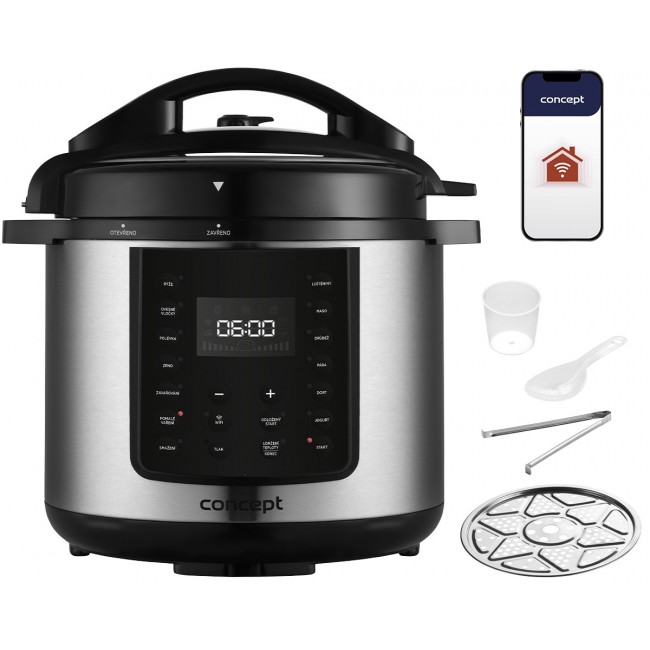 Concept CK8001 multi cooker 5.6 L 1000 W Black, Stainless steel