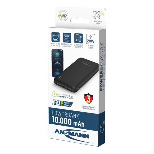 Ansmann PB320PD 10000 mAh Black Ansmann PB320PD 10000 mAh Black