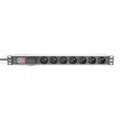Digitus Socket strip with aluminum profile, surge protection and switch, 7-way CEE 7/5 sockets, 2 m cable
