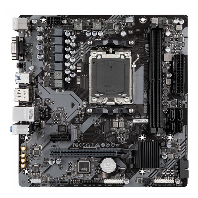 Gigabyte B650M S2H Motherboard - Supports AMD Ryzen 8000 CPUs, 5+2+2 Phases Digital VRM, up to 6400MHz DDR5, 1xPCIe 4.0 M.2, GbE LAN, USB 3.2 Gen 1