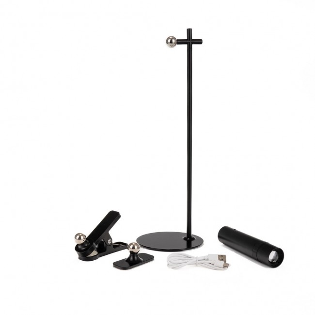Desk lamp V-TAC VT-7413 4in1, wall lamp, clip, torch 3W LED 37cm 4000K 300lm (SKU 23042) Black Desk lamp V-TAC VT-7413 4in1, wall lamp, clip, torch 3W LED 37cm 4000K 300lm (SKU 23042) Black