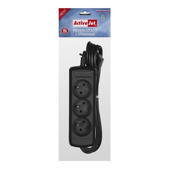 Activejet 3GNU - 3M - C power strip with cord Activejet 3GNU - 3M - C power strip with cord