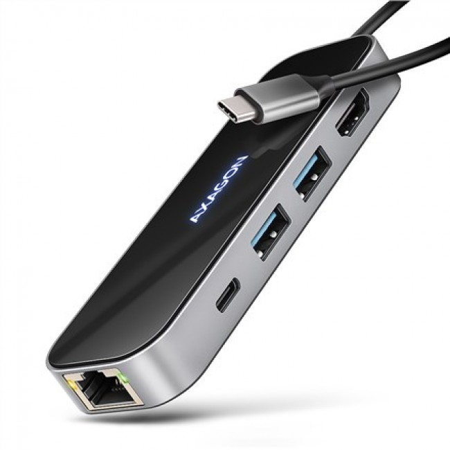 Axagon HMC-6GLN USB-C 5Gbps GLASS 6in1 hub Axagon HMC-6GLN USB-C 5Gbps GLASS 6in1 hub