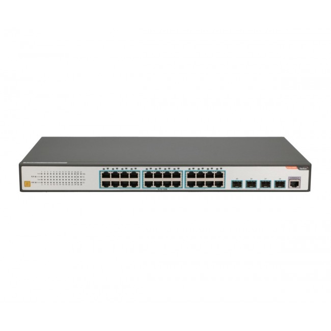 FiberHome S4820-28T-X-AC network switch Managed L2/L3 Gigabit Ethernet (10/100/1000) 1U Black, Grey