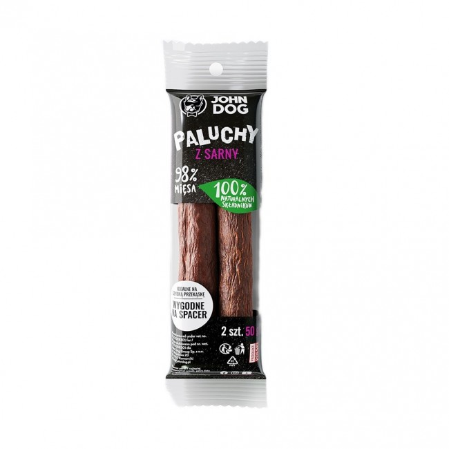 JOHN DOG Roe deer sticks - dog treat - 50g JOHN DOG Roe deer sticks - dog treat - 50g