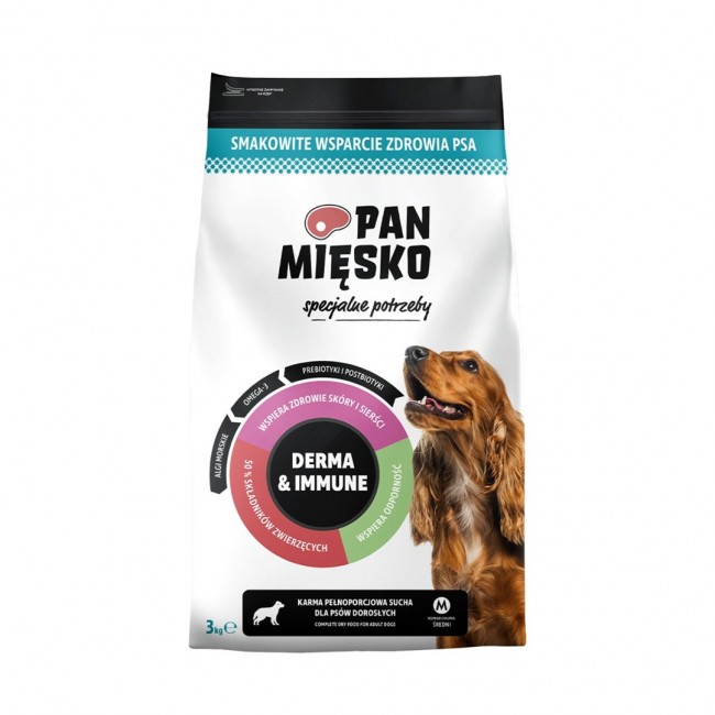 PAN MIĘSKO Special Needs Derma & Immune M Pork with Fish - dry dog food - 3kg
