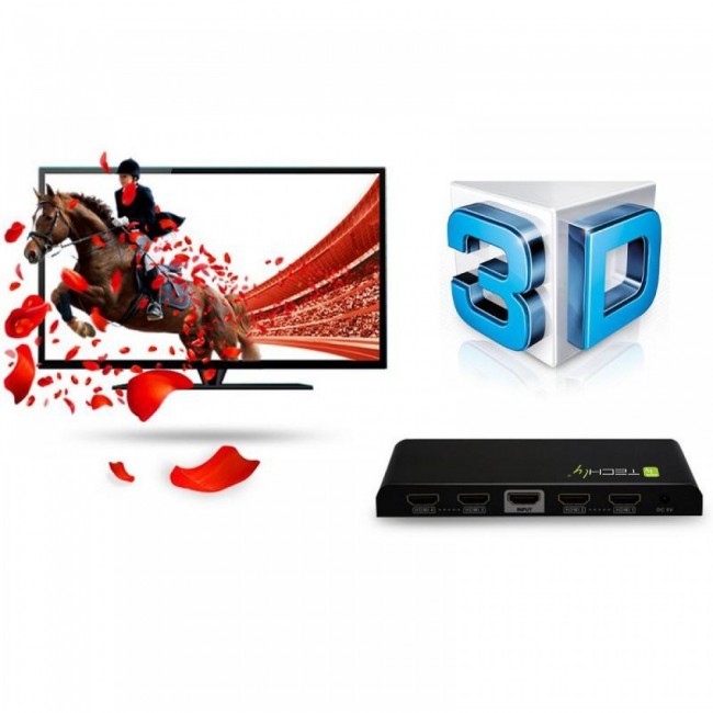 Techly Splitter HDMI 4 way 4K*2K IDATA HDMI-4K4 Techly Splitter HDMI 4 way 4K*2K IDATA HDMI-4K4
