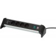 Brennenstuhl 1391040420 power extension 1.8 m 4 AC outlet(s) Indoor Black, Silver