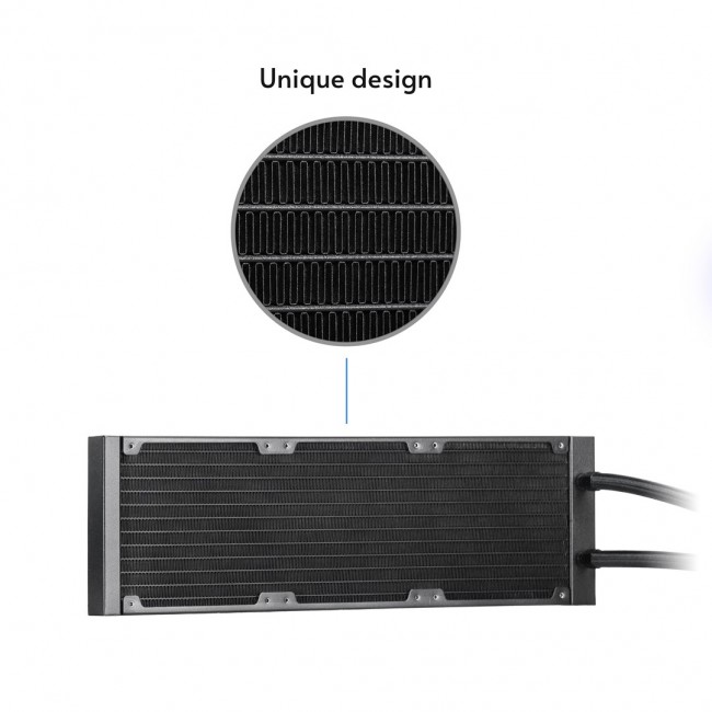 Chieftec CLC-360-VRM-BLK computer cooling system Computer case All-in-one liquid cooler 12 cm Black