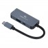 Gembird A-CM-COMBO3-02 USB Type-C 3-in-1 multi-port adapter (USB port + HDMI + PD), silver