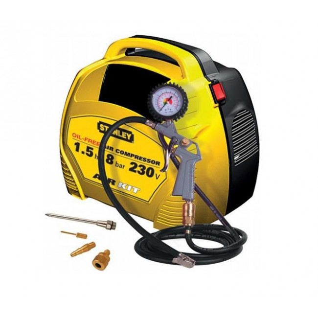 Oil-free compressor AIR KIT OL 1,1KW 8 BAR STANLEY