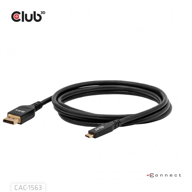 CLUB3D CAC-1563 video cable adapter 2 m USB Type-C DisplayPort Black CLUB3D CAC-1563 video cable adapter 2 m USB Type-C DisplayPort Black