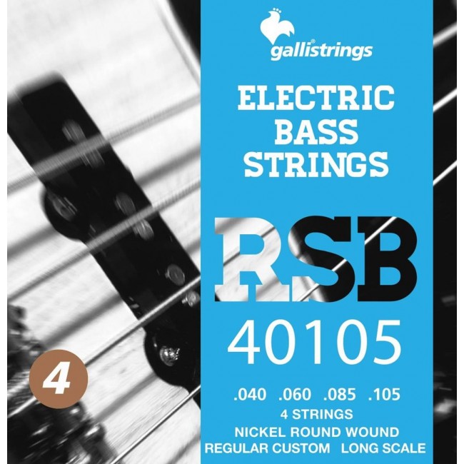 Galli RSB40105 Regular Custom - struny do gitary basowej, 4 struny .040-.105