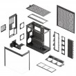 HAVN HS 420 VGPU PC Case, Midi-Tower, E-ATX, Tempered Glass, PCIe 5.0 Riser Cable - black