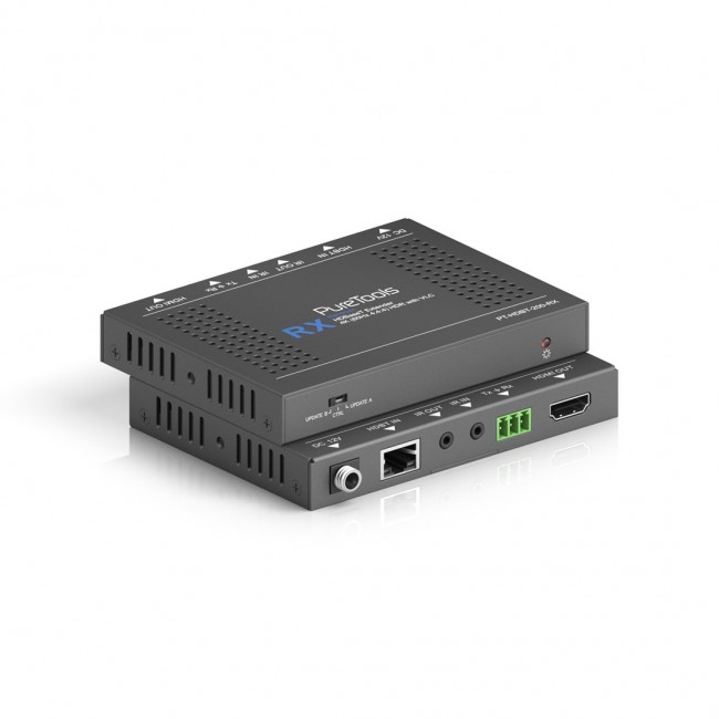 PureTools PT-HDBT-200 AV extender AV transmitter & receiver Black