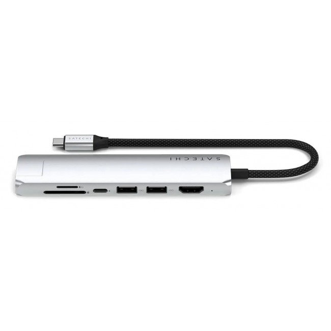 Satechi USB-C 7-in-1 Slim Multi Port Adapter Silve