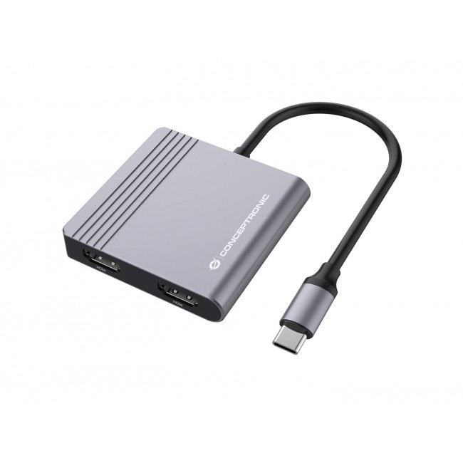 Conceptronic DONN13G laptop dock/port replicator Wired USB 3.2 Gen 1 (3.1 Gen 1) Type-C Grey