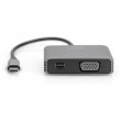 Digitus USB Type-C 4 K 2-in-1 Mini DisplayPort + VGA Graphics Adapter