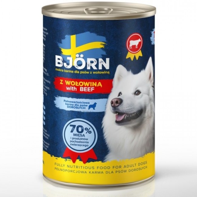 BJORN with beef - wet dog food - 400g