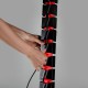 Nano RS desk cable organizer / cable grille, 1345mm, black and red, RS125 Nano RS desk cable organizer / cable grille, 1345mm, black and red, RS125