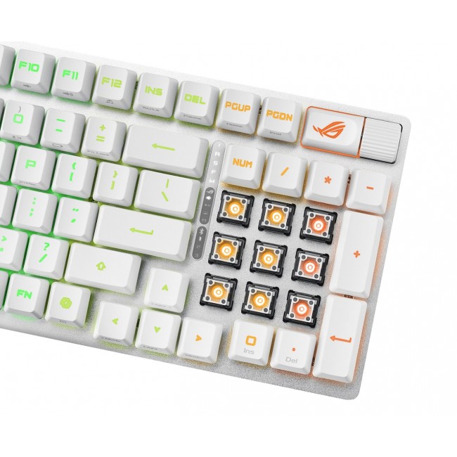 ASUS ROG Strix Scope II 96 RX Wireless keyboard Gaming USB + RF Wireless + Bluetooth White