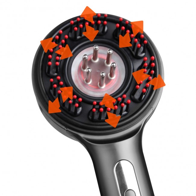 Regenerating hairbrush massager for hair and scalp MT6537 Regenerating hairbrush massager for hair and scalp MT6537