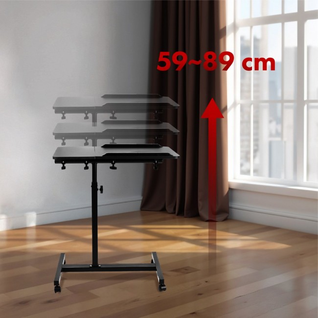 Maclean mobile desk/laptop stand, black, height adjustment 59-89cm, max. 30kg , MC-121 B Maclean mobile desk/laptop stand, black, height adjustment 59-89cm, max. 30kg , MC-121 B