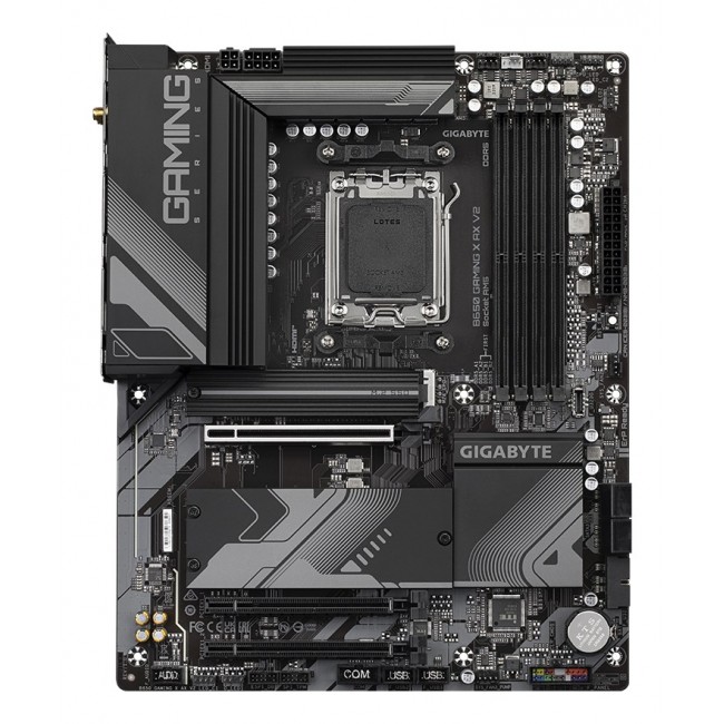 GIGABYTE B650 GAMING X AX V2 Motherboard - AMD Ryzen 9000 Series CPUs, 8+2+2 Phases VRM, up to 8000MHz DDR5 (OC), 1xPCIe 5.0 + 2xPCIe 4.0 M.2, 2.5GbE LAN, WIFI 6E, USB 3.2 Gen 2