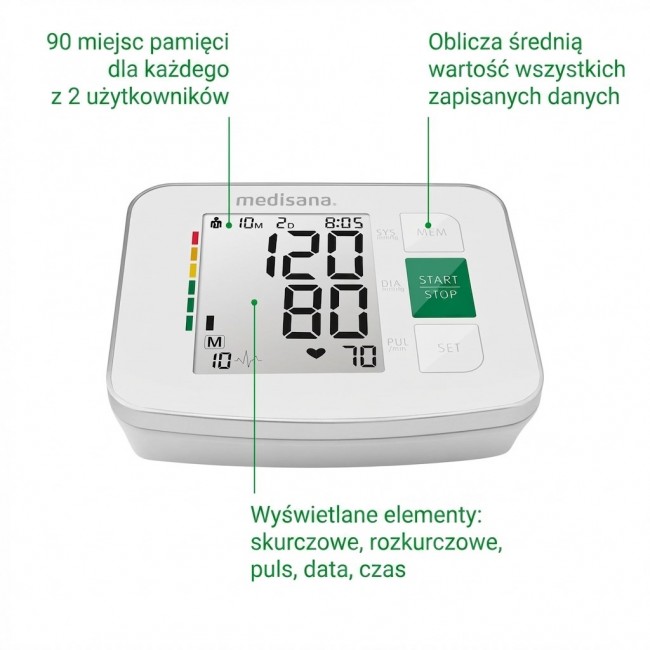 Medisana BU 512 Upper arm Automatic 2 user(s) Medisana BU 512 Upper arm Automatic 2 user(s)