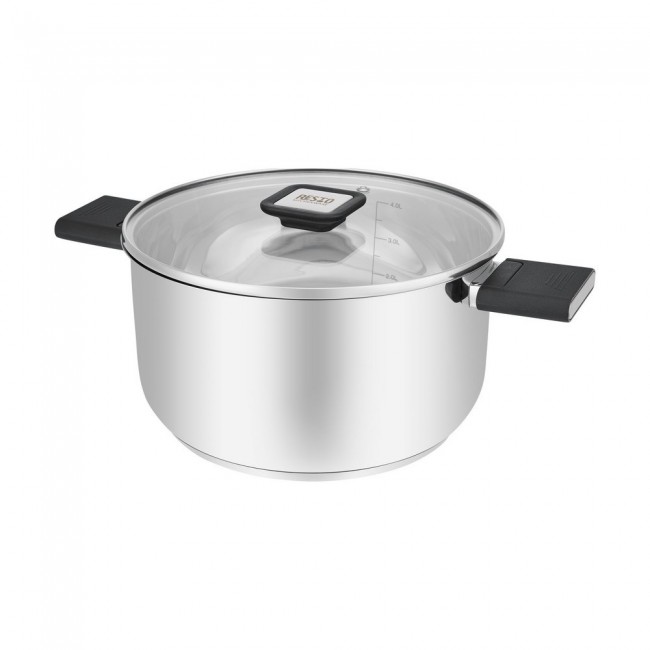 Resto Kitchenware Anser 4.4 L Round Black, Stainless steel