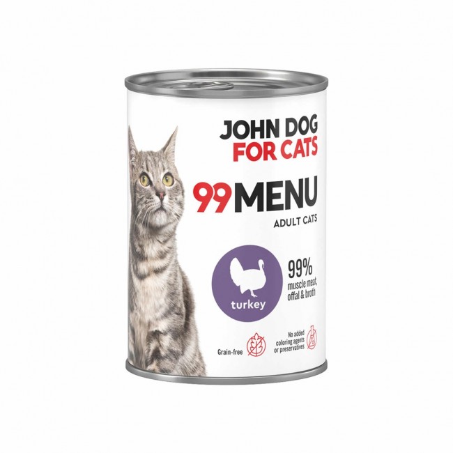 JOHN DOG 99 Menu Turkey - wet cat food - 400g