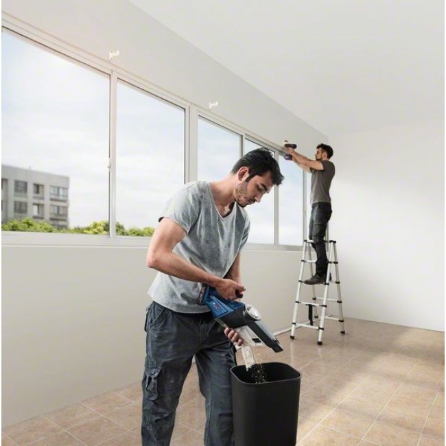 Bosch GAS 18V-1 Professional handheld vacuum Black, Blue, Red, Translucent Bagless