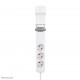Neomounts DS22-840WH6 Desk socket with clamp and USB-C and USB-A ports - Quick charge
