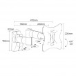 TV Wall Mount Bracket LCD LED Plasma 23-42'' up to 30kg max vesa 200x200 Silver