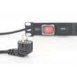 Digitus aluminum outlet strip with switch, 7 safety outlets, 2 m supply with surge protection
