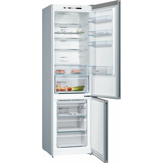 Bosch Serie 4 KGN39VLEB fridge-freezer Freestanding 368 L E Stainless steel