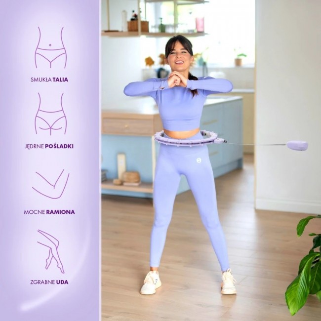 Hula hop with magnets, weight and counter HMS HHM14 purple Hula hop with magnets, weight and counter HMS HHM14 purple