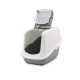 SAVIC Nestor White-Grey - Covered Cat Litter Box - 56x39x38.5 cm - 1 pc SAVIC Nestor White-Grey - Covered Cat Litter Box - 56x39x38.5 cm - 1 pc