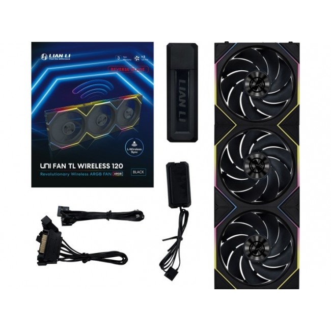 Lian Li 12RTL1W3B computer cooling system Computer case Fan 12 cm Black