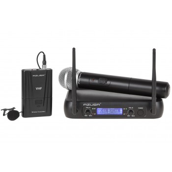 2-channel VHF microphone WR-358LD (1 x handheld mic + 1x clip)