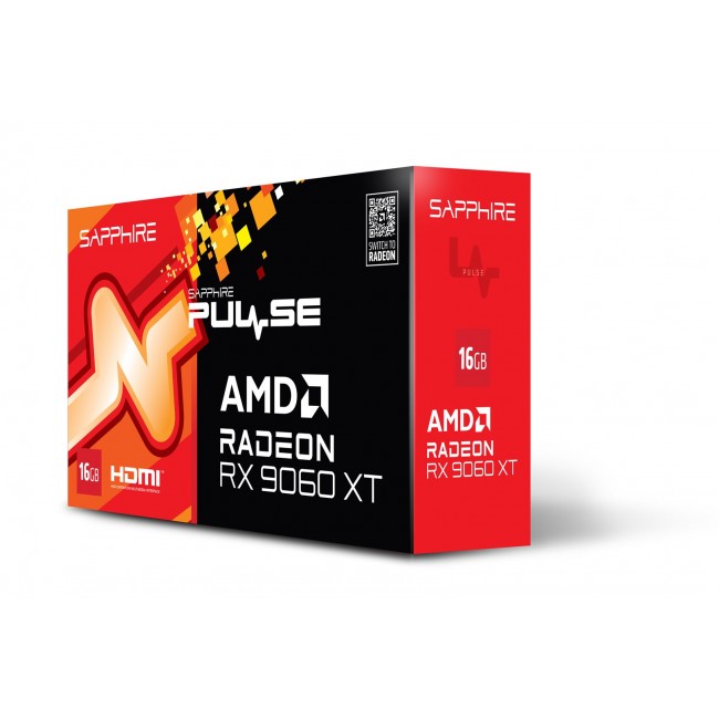 Sapphire PULSE AMD Radeon RX 9060 XT 16GB GPU GDDR6 Sapphire PULSE AMD Radeon RX 9060 XT 16GB GPU GDDR6