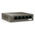 Tenda TEF1105-4-63W network switch Unmanaged Fast Ethernet (10/100) Power over Ethernet (PoE) Desktop/Wall-Mounting Grey