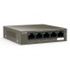 Tenda TEF1105-4-63W network switch Unmanaged Fast Ethernet (10/100) Power over Ethernet (PoE) Desktop/Wall-Mounting Grey