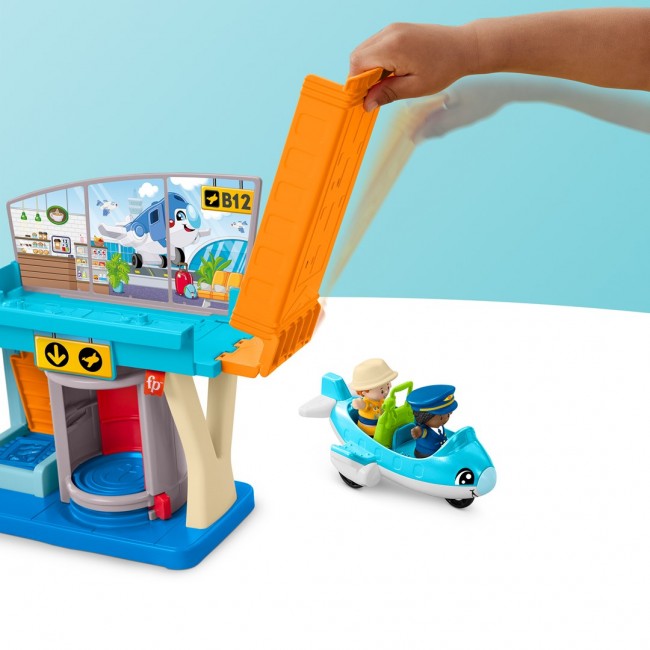 Fisher-Price Little People Everyday Adventures Airport Toddler Playset, Airplane & 3 Play Pieces Fisher-Price Little People Everyday Adventures Airport Toddler Playset, Airplane & 3 Play Pieces