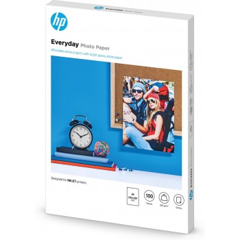 HP Everyday Glossy Photo Paper-100 sht/A4/210 x 297 mm